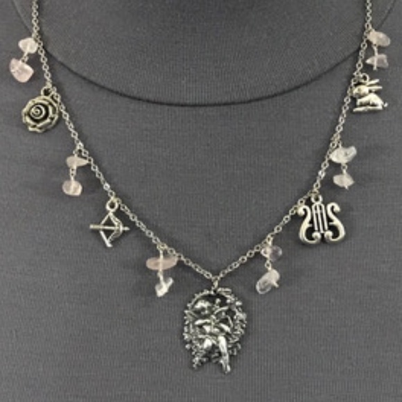 "Eros: God of Love" Cupid Greek Roman Mythology Handmade Necklace, Bow & Arrow - Picture 8 of 16